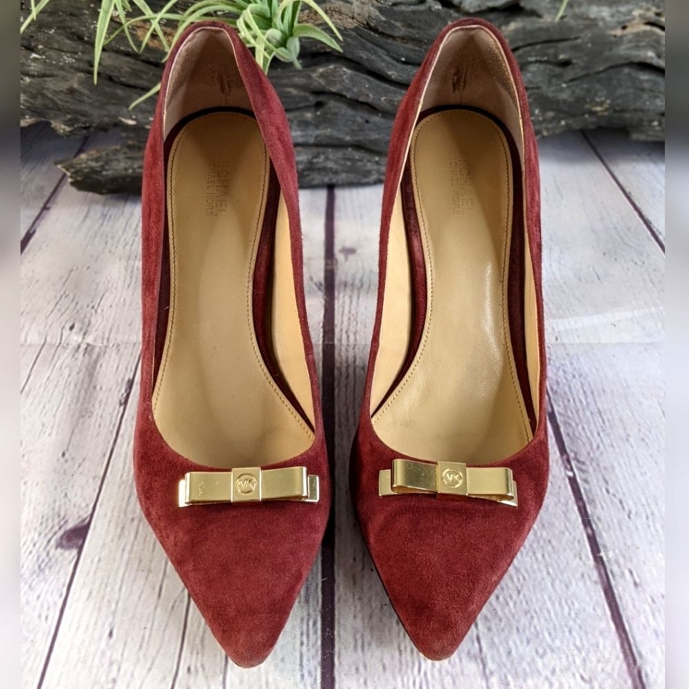 Michael Kors Vivienne Merlot Heels Pumps - Picture 2 of 10